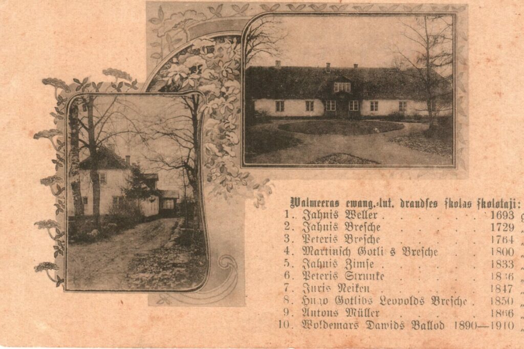 Skats uz Valmieras draudzes skolu 1910.g. 