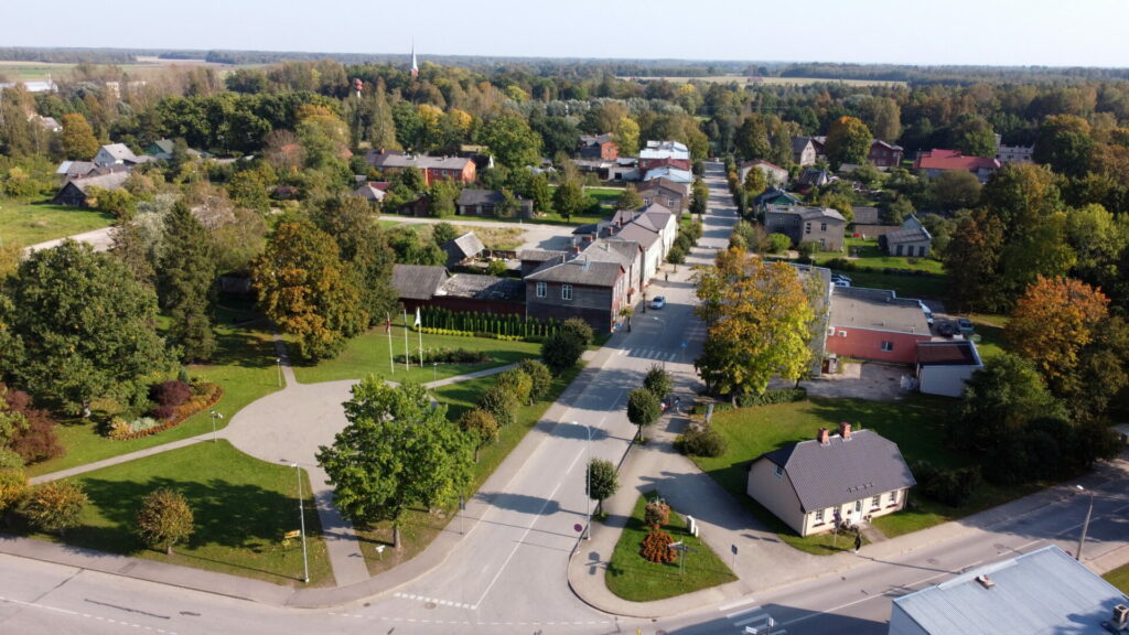 Mazsalacas centrs no putna lidojuma