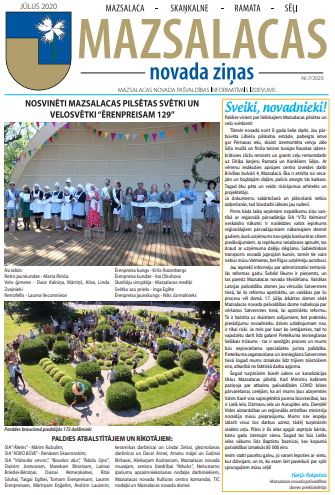 Mazsalacas novada ziņas jūlijs 2020