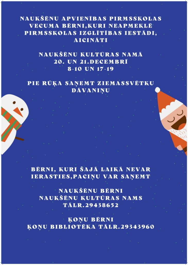 PIrmsskolas vecuma bērni Naukšēnos
