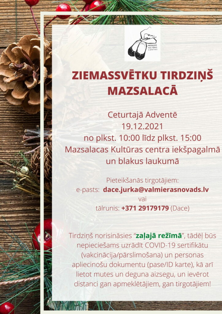 Ziemassvētku tirdziņš Mazsalacā