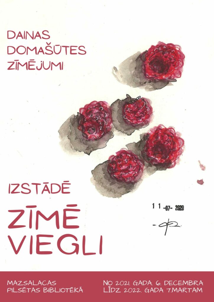 Dainas Domašūtes zīmējumu izstāde “Zīmē viegli”