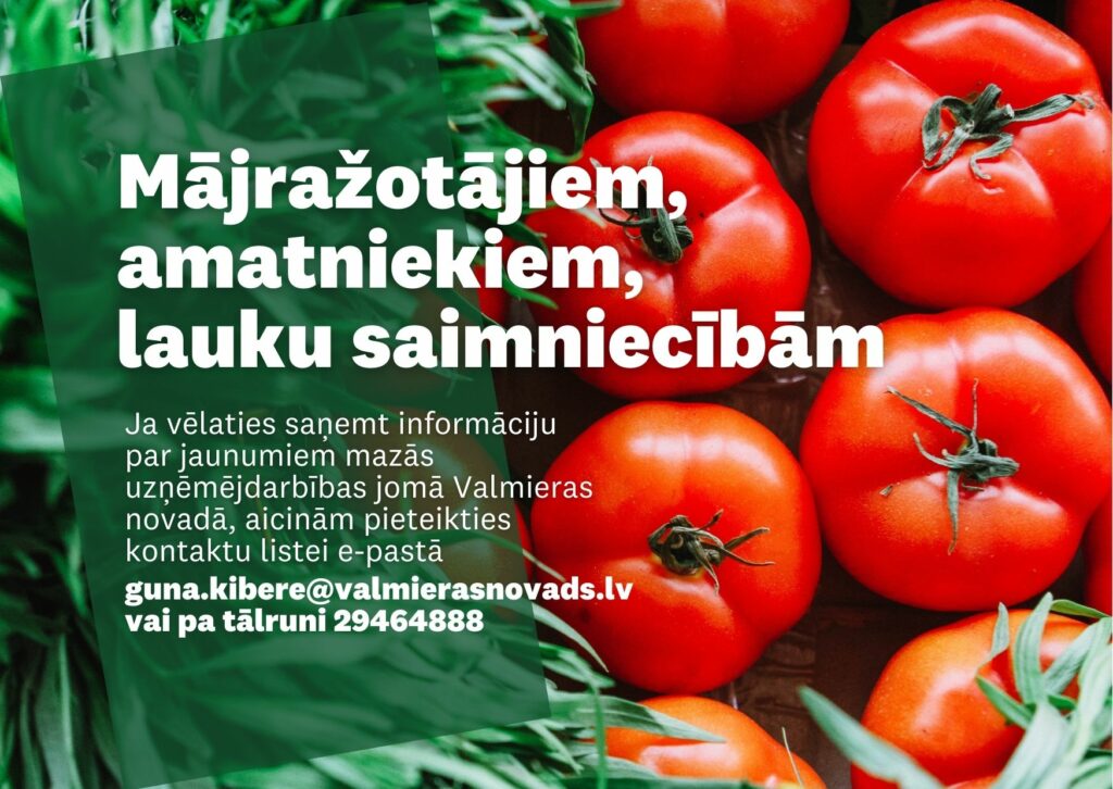 Aicinājums mājražotājiem, amatniekiem, lauku saimniecībām