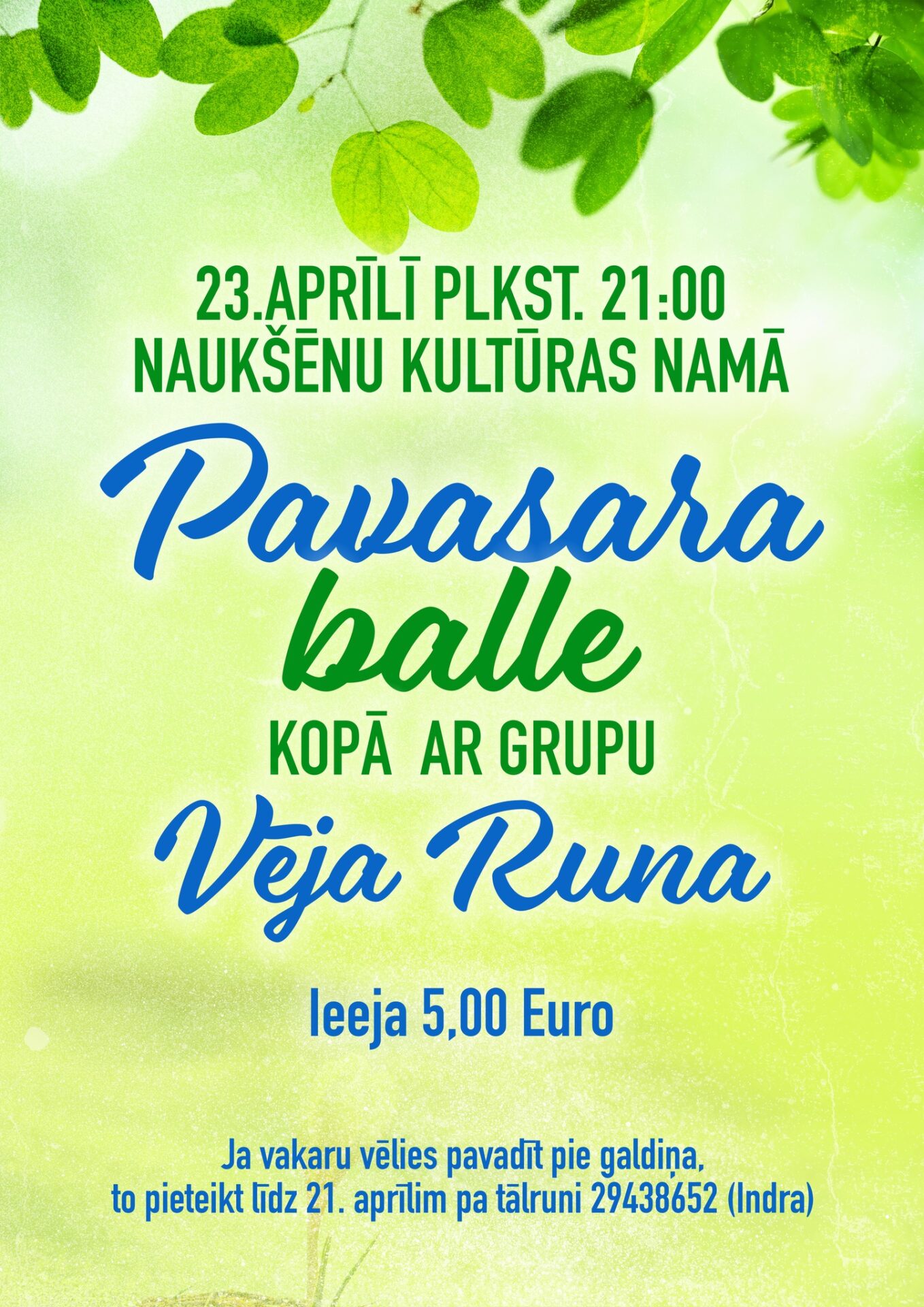 Pavasara balle kopā ar grupu "Vēja runa"