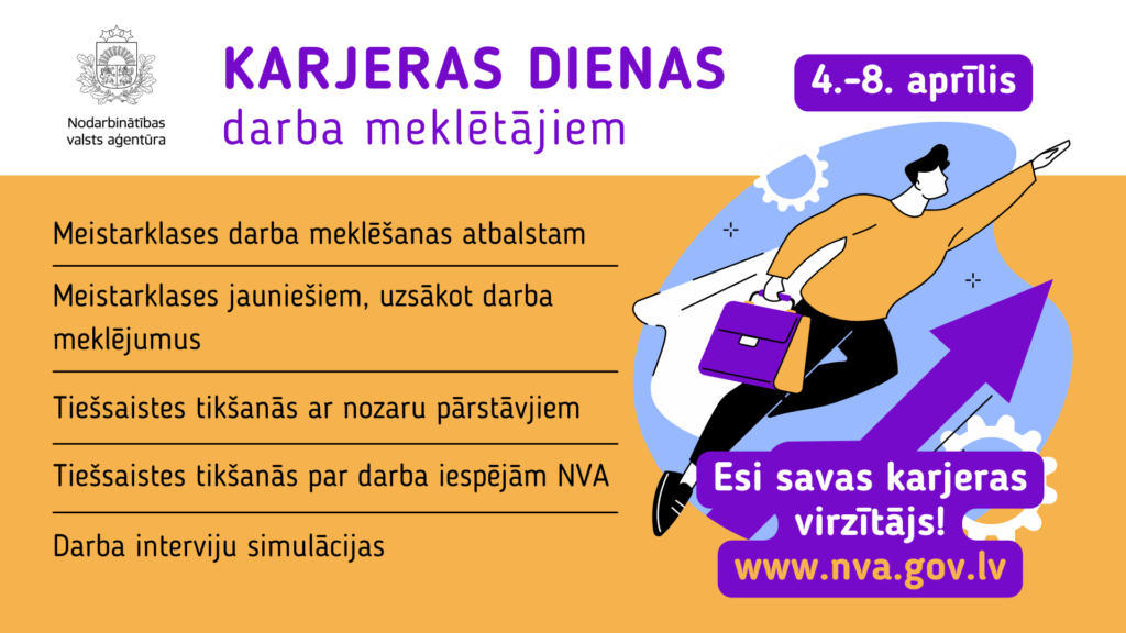 NVA rīko karjeras dienas “Esi savas karjeras virzītājs!”