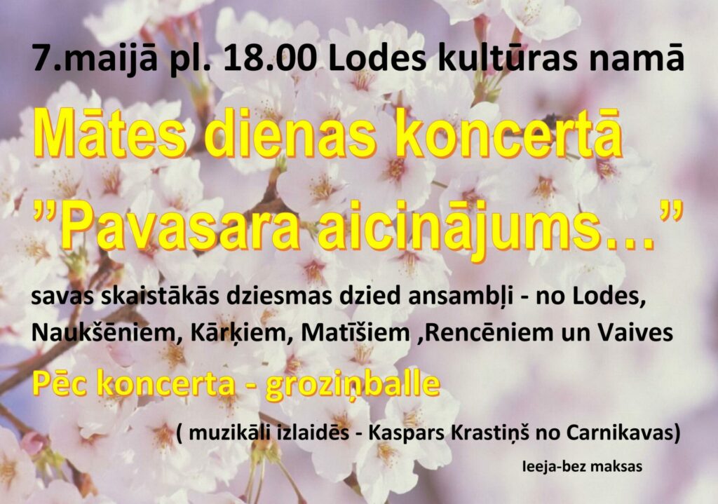 Koncerts Pavasara aicinājums