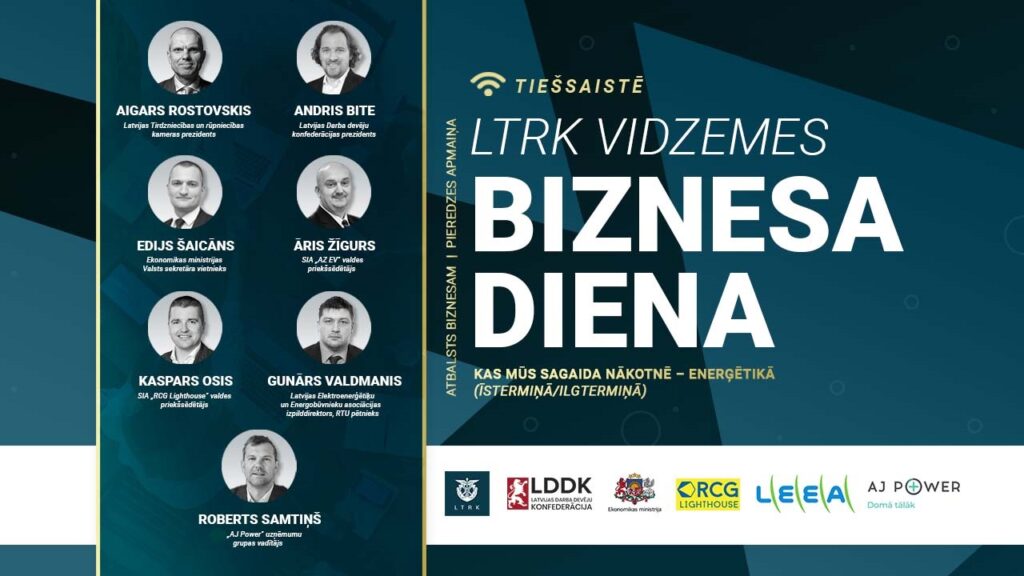 Atvērta pieteikšanās LTRK Vidzemes biznesa dienas pasākumam “Kas mūs sagaida nākotnē – enerģētikā” 12. aprīlī