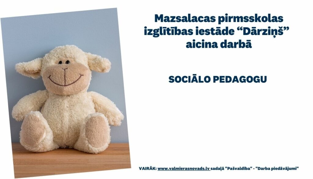 sociālā pedagoga vakance