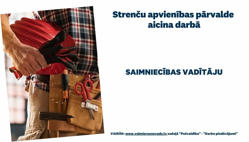 Saimniecības vadītāja vakance