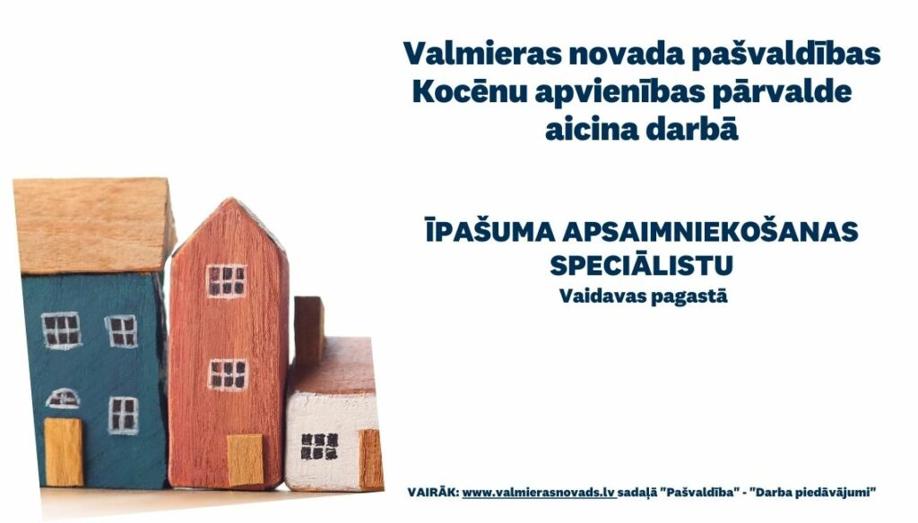 nekustamā īpašuma apsaimniekošanas speciālista vakance