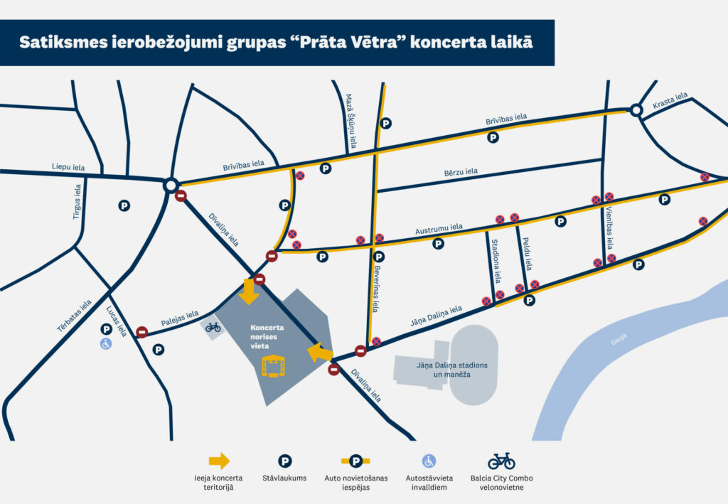 Sestdien, 30. jūlijā, Valmierā, Dīvaliņa pļavās notiks grupas “Prāta Vētra” koncertturnejas “Gads bez kalendāra” koncerts. Iedzīvotājus lūdzam ņemt vērā, ka saistībā ar koncerta organizēšanu un norisi būs satiksmes ierobežojumi.