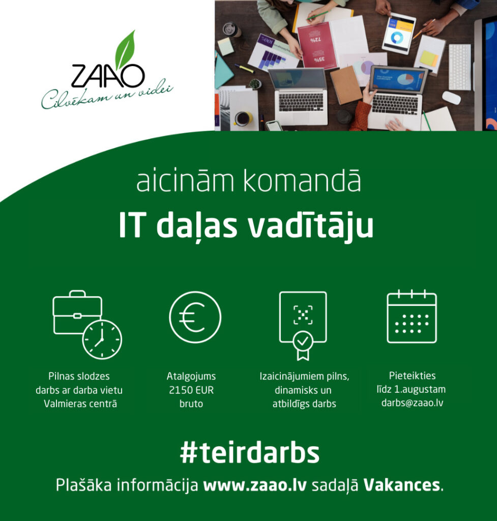 IT daļas vadītāja vakance