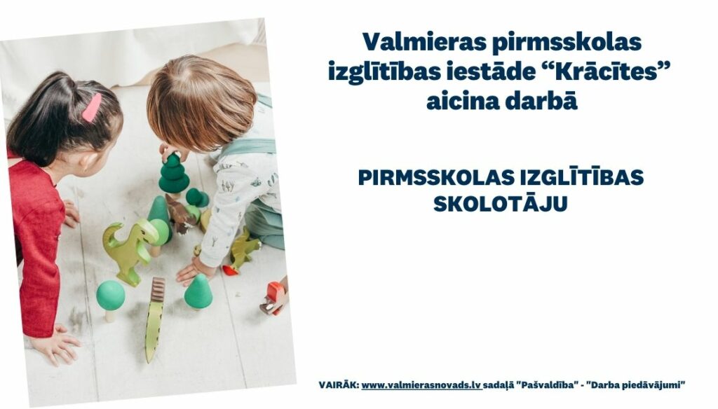 Krācītes pirmsskolas skolotāja vakance