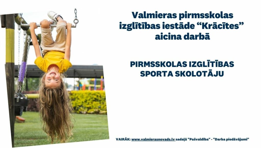 pirmsskolas sporta skolotāja vakance