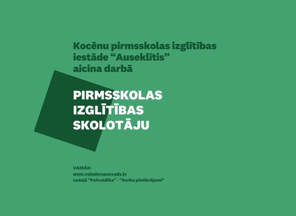 pirmsskolas skolotājs