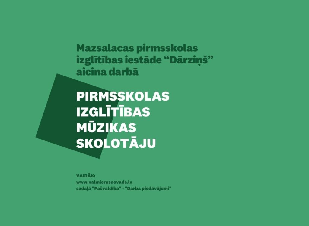 pirmsskolas izglītības mūzikas skolotāju Dārziņš