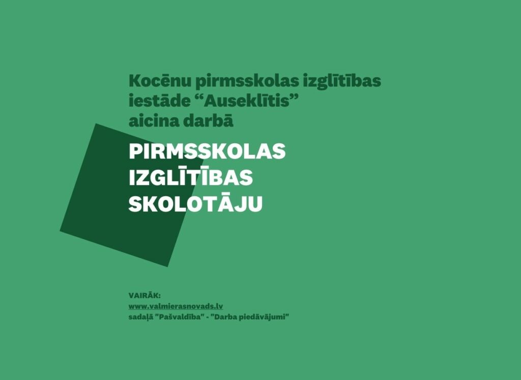 pirmsskolas izglītības skolotāju Auseklitis