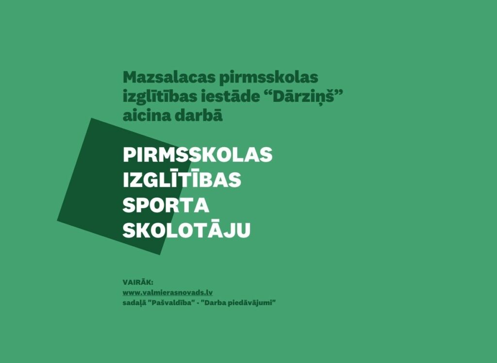 pirmsskolas izglītības sporta skolotāju Dārziņš