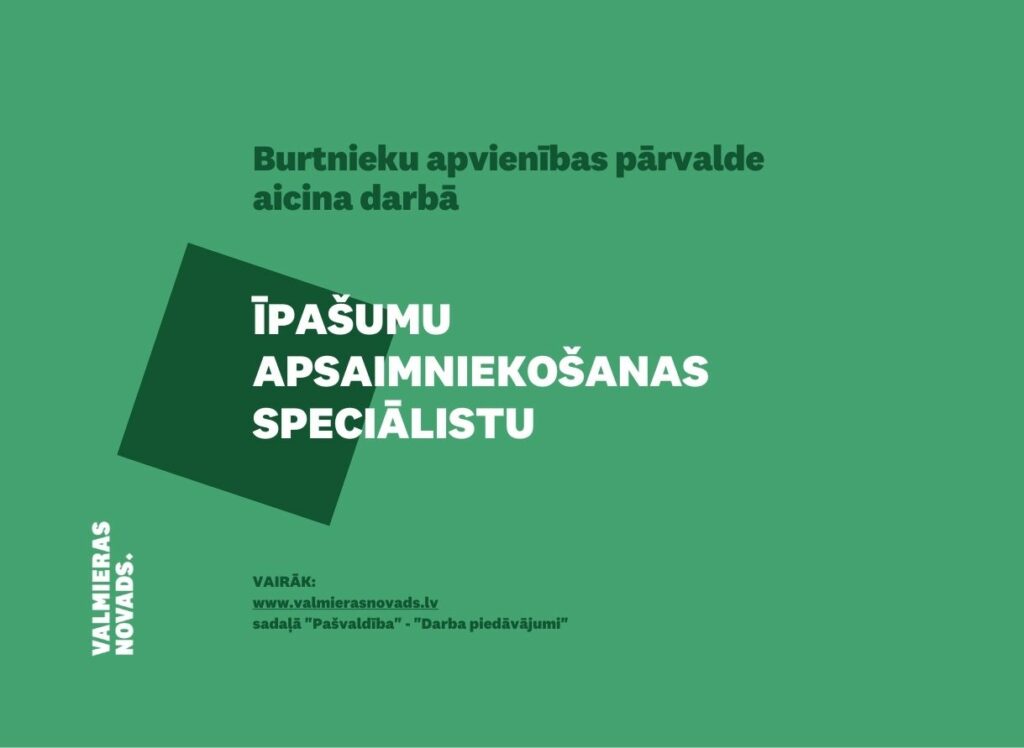 īpašumu apsaimniekošanas speciālists Burtnieki