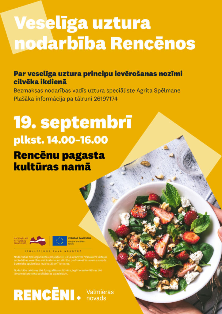 Veselīga uztura nodarbība Rencēnos