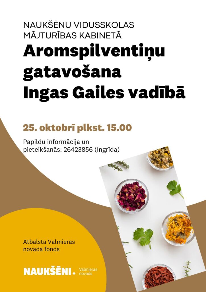 Aromspilventiņu gatavošana Ingas Gailes vadībā