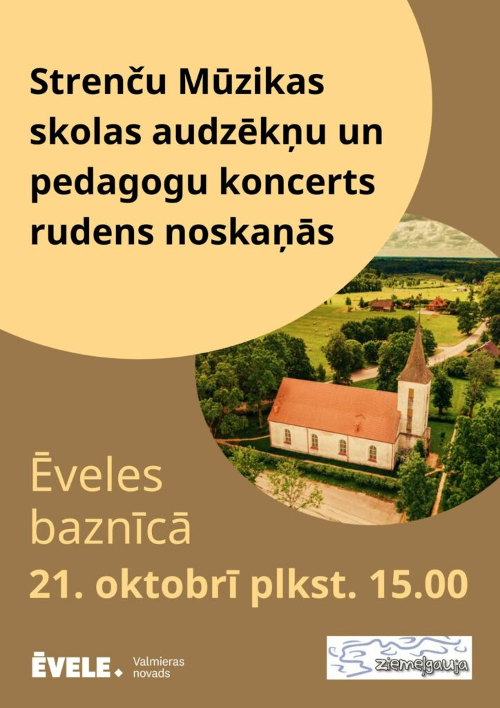 Strenču Mūzikas skolas audzēkņu un pedagogu koncerts rudens noskaņās Ēveles baznīcā