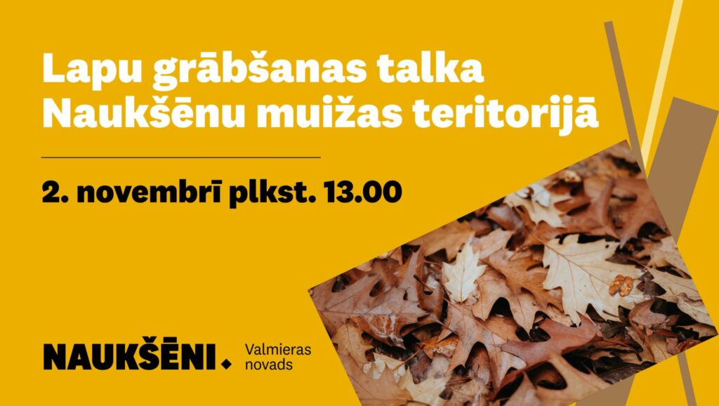 Lapu grābšanas talka Naukšēnu muižas terotijā