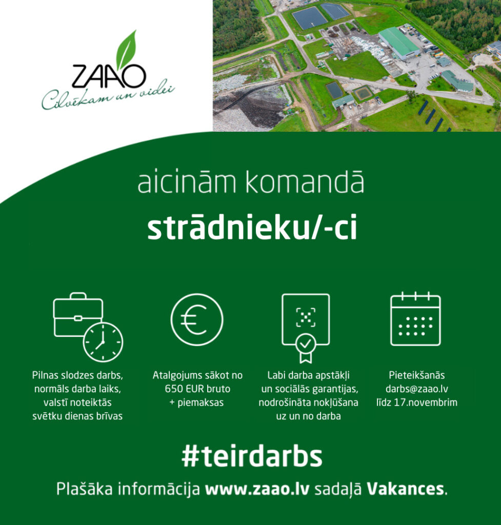 zaao vakance strādnieks