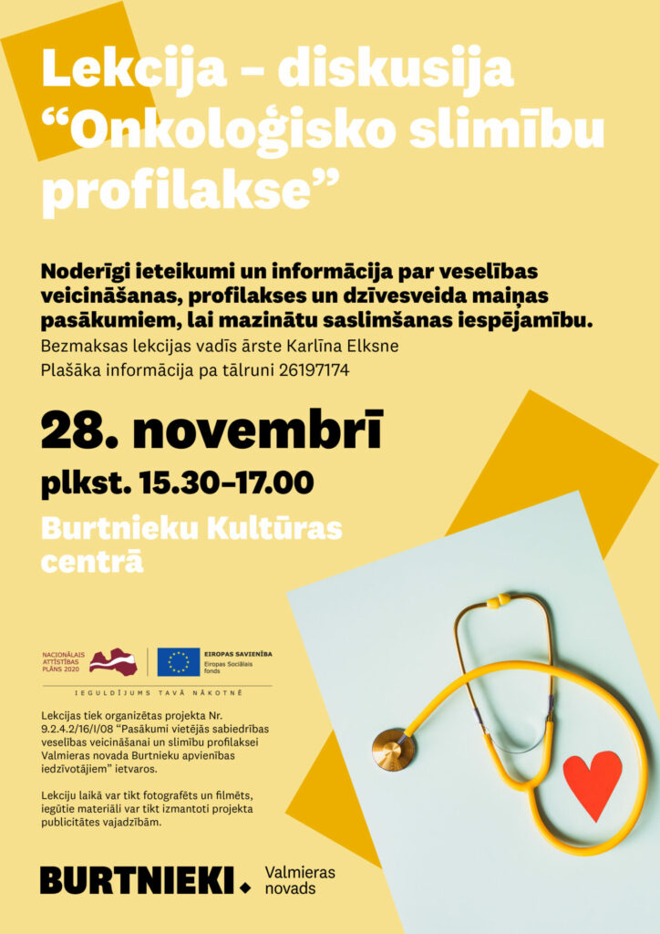 Lekcijas un diskusijas par onkoloģisko slimību profilaksi