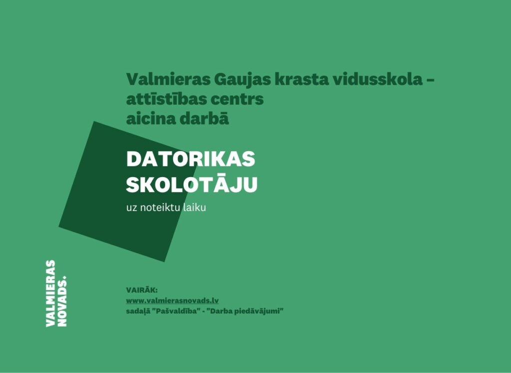 Datorikas skolotājs gaujas krasta vsk