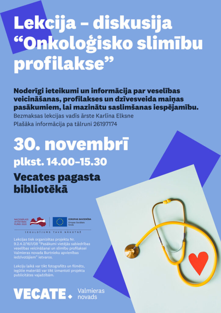 Lekcijas un diskusijas par onkoloģisko slimību profilaksi