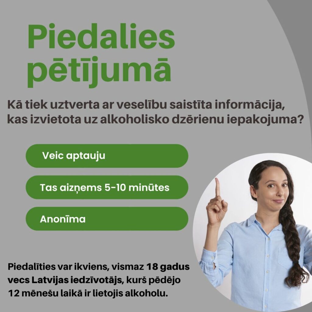 Aicina piedalīties Pasaules Veselības organizācijas Eiropas reģionālā biroja izstrādātajā pētījumā