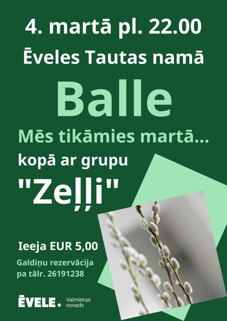 Balle Ēveles Tautas namā kopā ar grupu "Zeļļi"