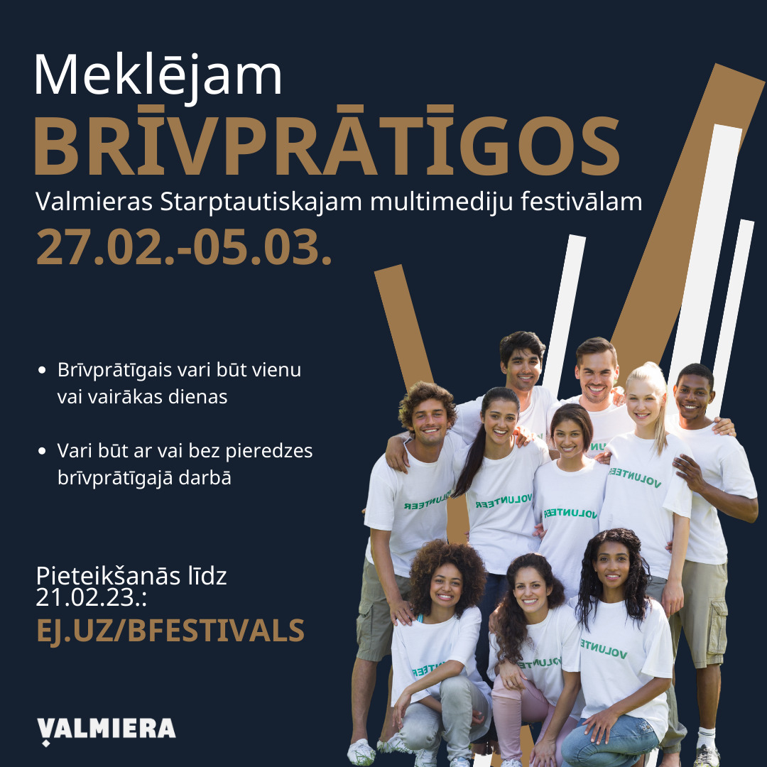 Meklē brīvprātīgos Valmieras Starptautiskajam multimediju festivālam