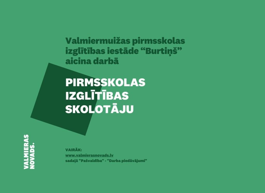 pirmsskolas izglītības skolotāju Burtiņš
