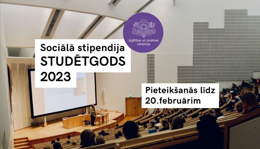 Līdz 20. februārim 1. un 2. kursā studējošie var pieteikties stipendijai “Studētgods”