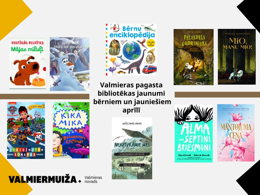 Aprīļa jaunumi Valmieras pagasta bibliotēkas grāmatplauktos