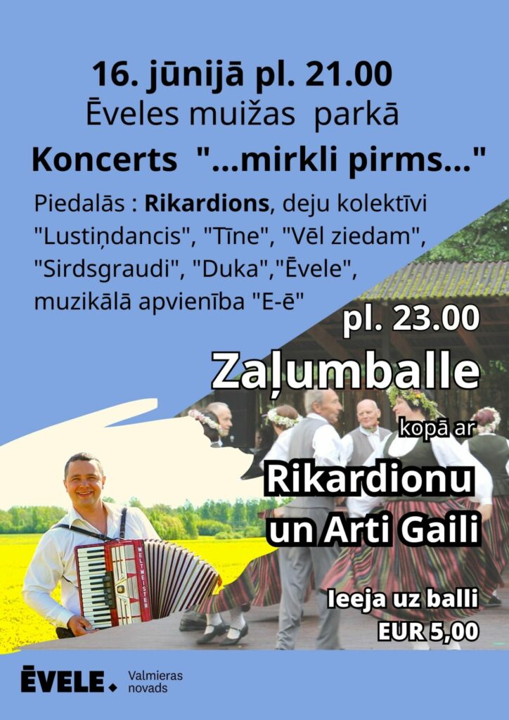 Pašdarbības kolektīvu koncerts un zaļumballe Ēvelē