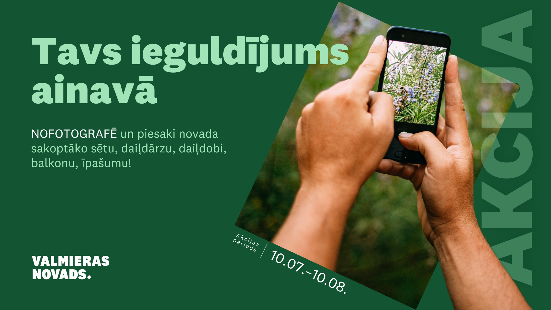 Aicinām novērtēt ieguldījumu sakoptas ainavas veidošanā