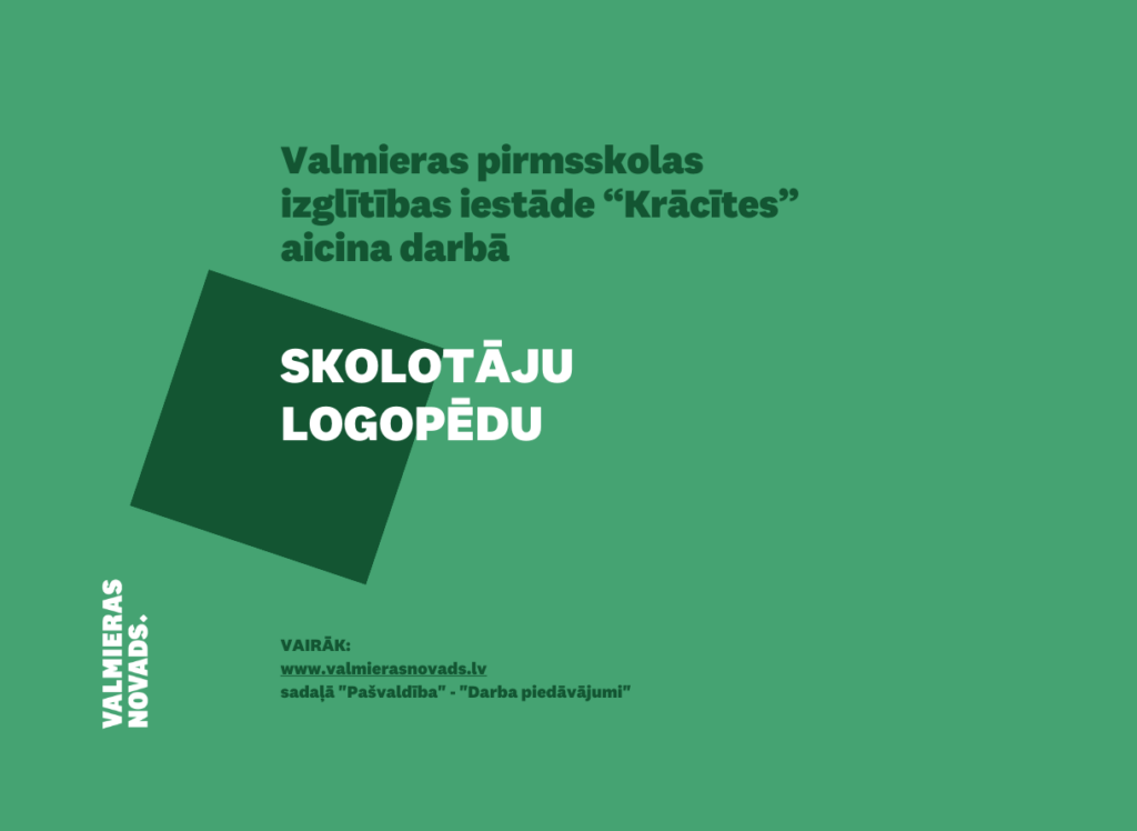 Krācītes aicina darbā logopēdu