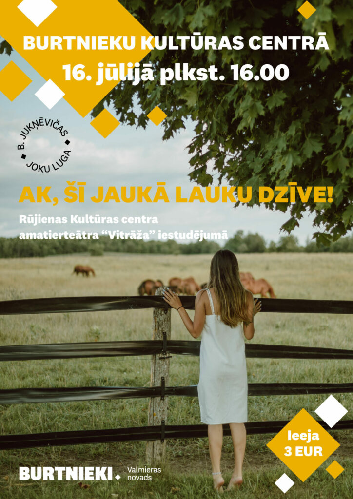 Amatierteātra izrāde "Ak, šī jaukā lauku dzīve!" Burtnieku estrādē