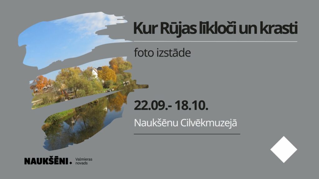 No 22. septembra līdz 18. oktobrim apskatāma Naukšēnu Cilvēkmuzeja ekspresizstāde "Kur Rūjas līkloči un krasti".