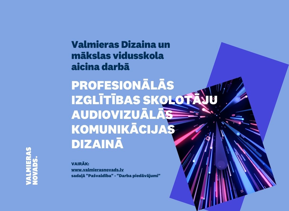 profesionālās izglītības skolotāju audiovizuālās komunikācijas dizainā VDMV