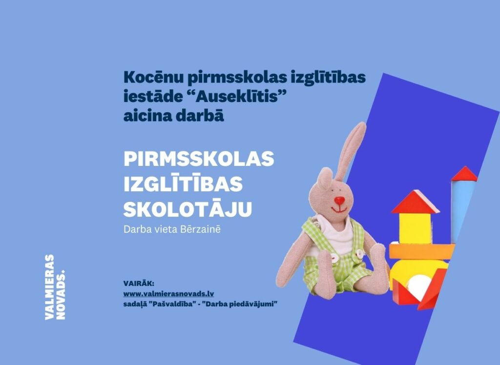 Pirmsskolas izglītības skolotājs Auseklītis Bērzainē
