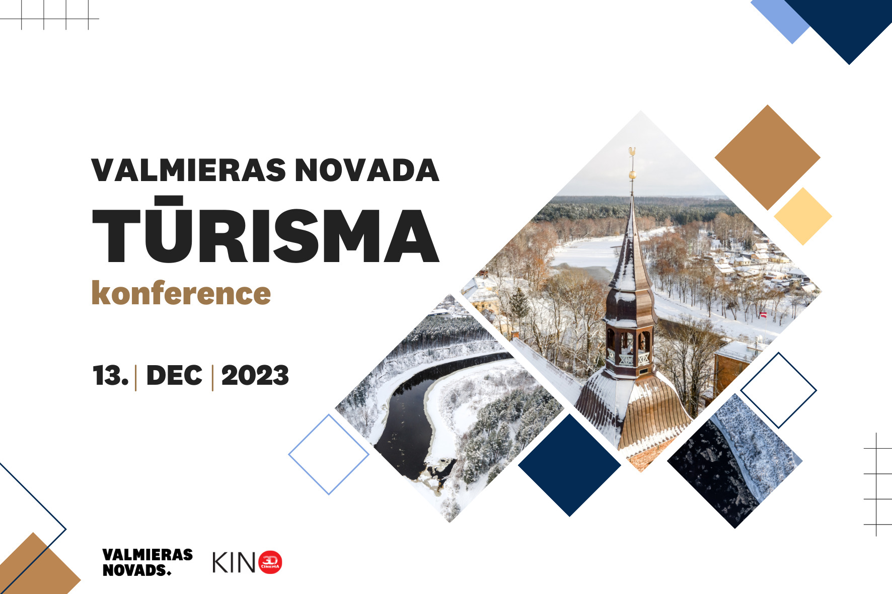Valmieras novada Tūrisma konferences vizuālās identitātes materiāls