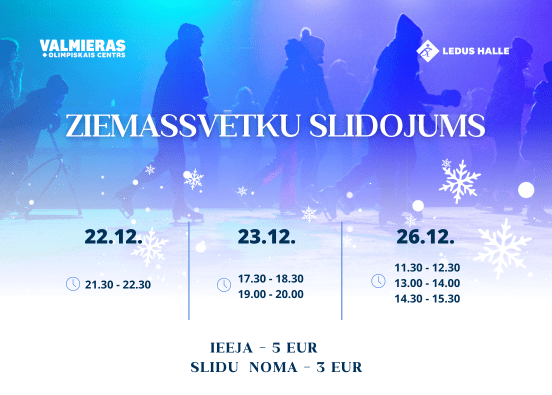 Ziemassvētku slidojumi Valmieras olimpiskajā centrā 2023