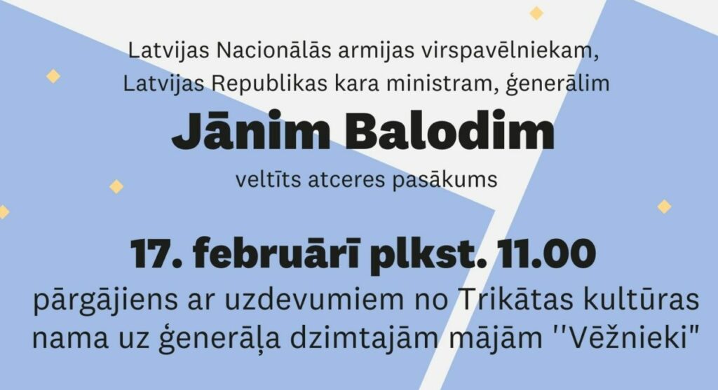 Jānim Balodim veltīts pasākums