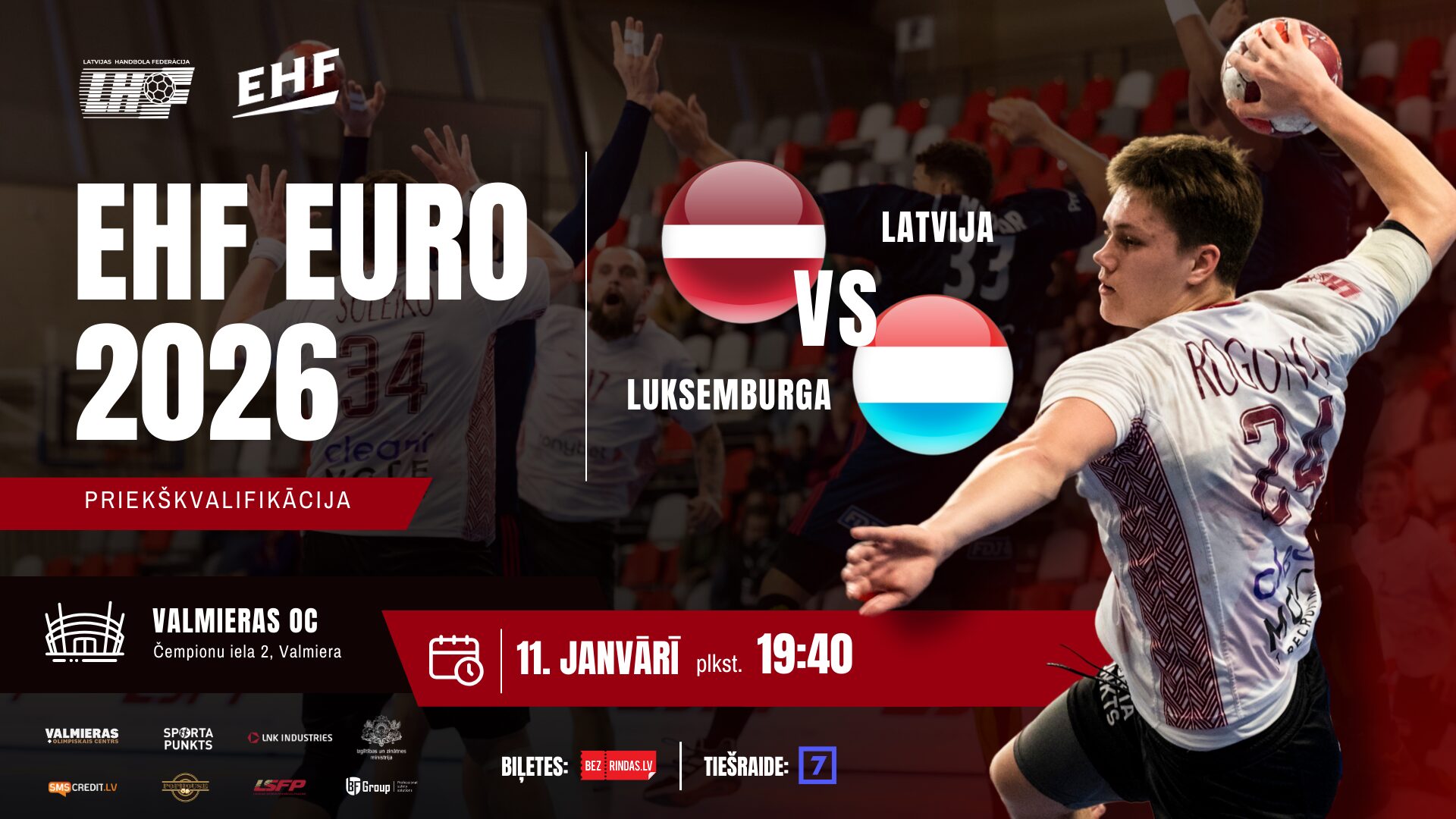 Handbola izlases spēle pret Luksemburgu