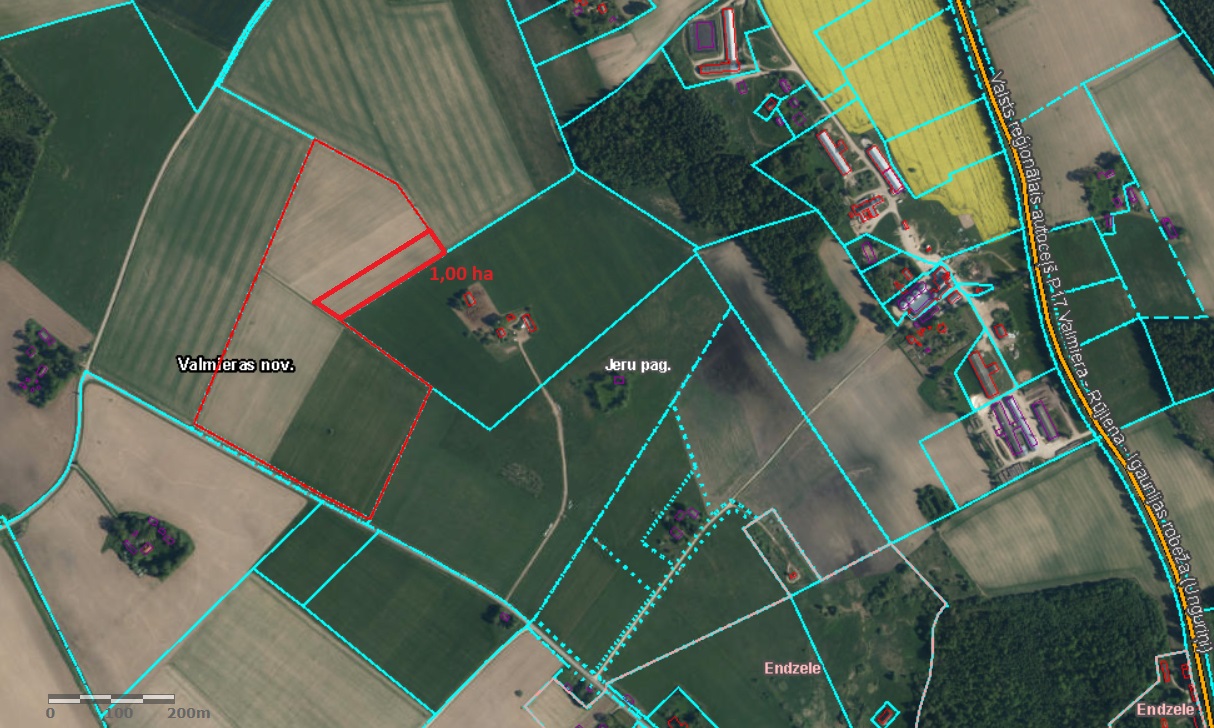 Zemes vienības daļa 1,00 ha platībā Jeru pagastā
