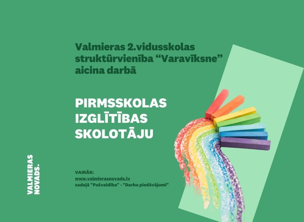 pirmsskolas izglītības skolotāju Varavīksne